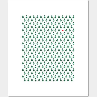 Forest love pattern (green) Posters and Art